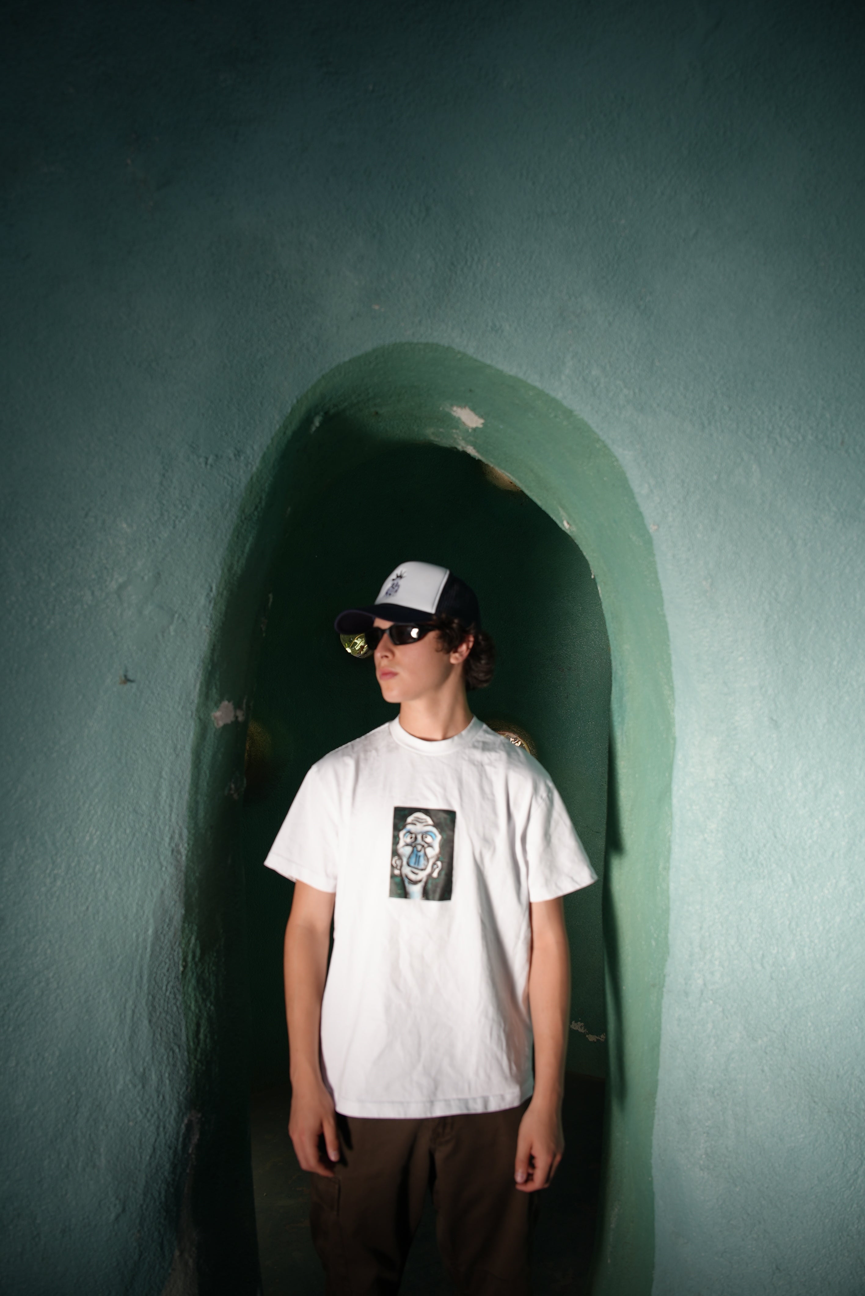 Blue man tee