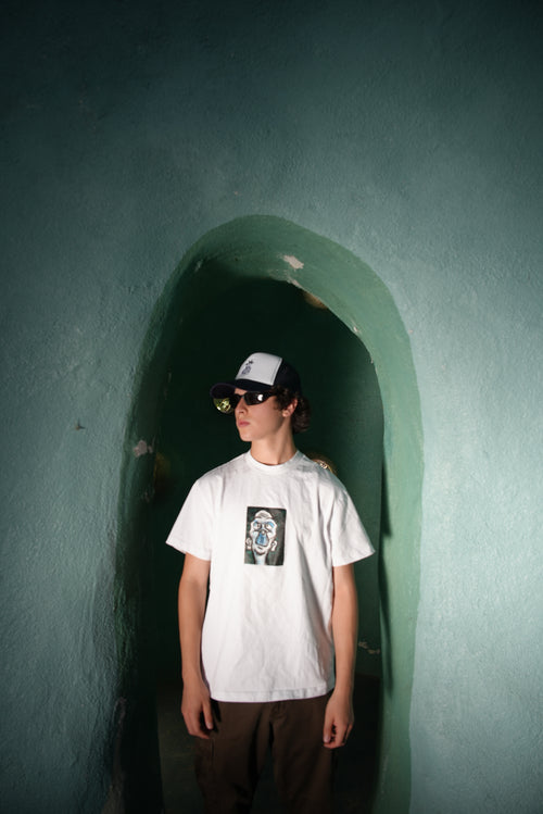Blue man tee